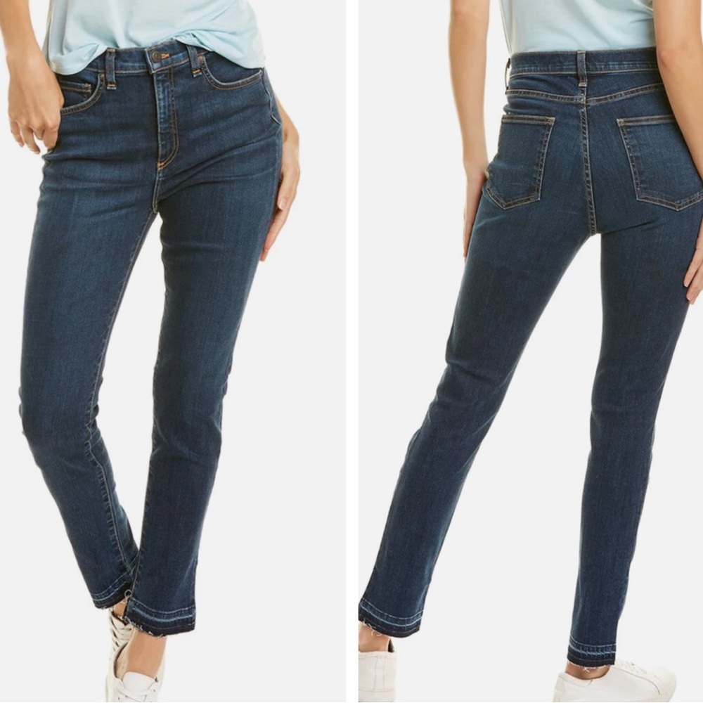VERONICA BEARD JEANS NWT KATE 10” HIGH RISE SKINNY JEANS 24 VINTAGE WITH FRAY